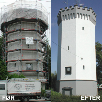 Renovering af vandtårn i Haslev